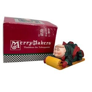 Dept 56 Merry Makers Thaddeus the Tobogganist Figurine Christmas